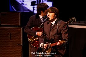 RAIN: A Tribute to the Beatles performing at the WVU Creative Arts Center. Photo by Logan McMasters.