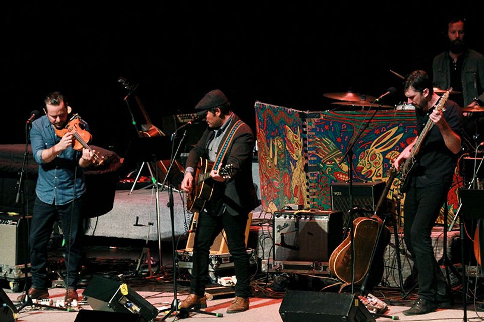 Gregory Alan Isakov performing at the WVU Creative Arts Center. Photo by Graeson Baker.