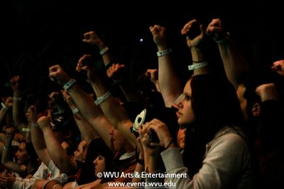 Concert fans in front of the stage during the 2011 concert