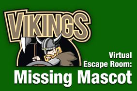 Virtual Escape Room: Missing Mascot with drawing of a Viking