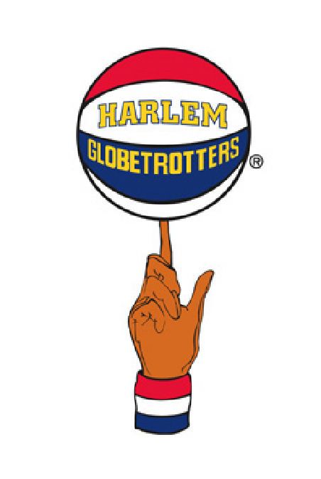 Harlem Globetrotters hand and ball logo