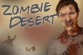 Zombie Desert with a bloody Zombie in the background
