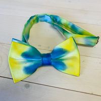 bow tie painted blue and gold