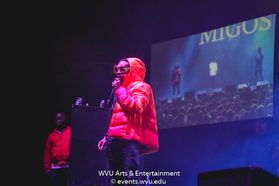 Migos perform at the WVU Coliseum. Photo by Logan McMasters.