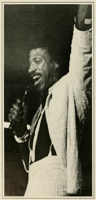 Photo of Lionel Richie on stage in 1981 from the Monticola
