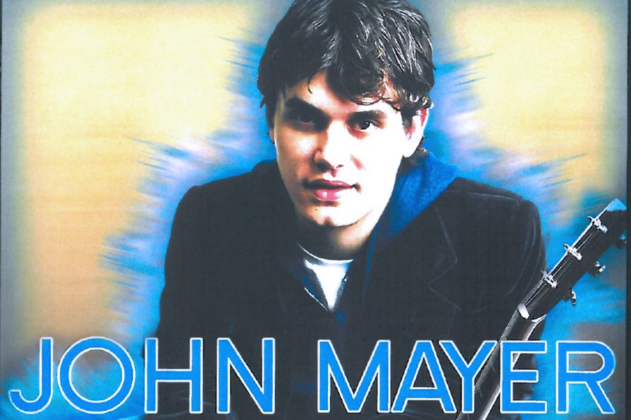 Photo of John Mayer outlined in blue. 