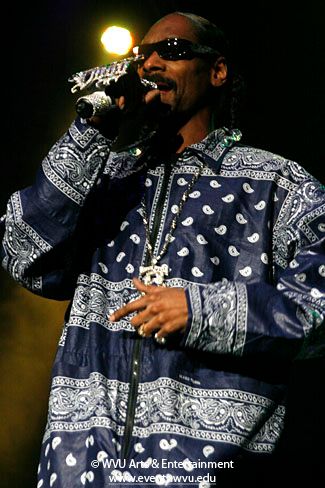 Snoop Dog on stage at the WVU Coliseum in 2011