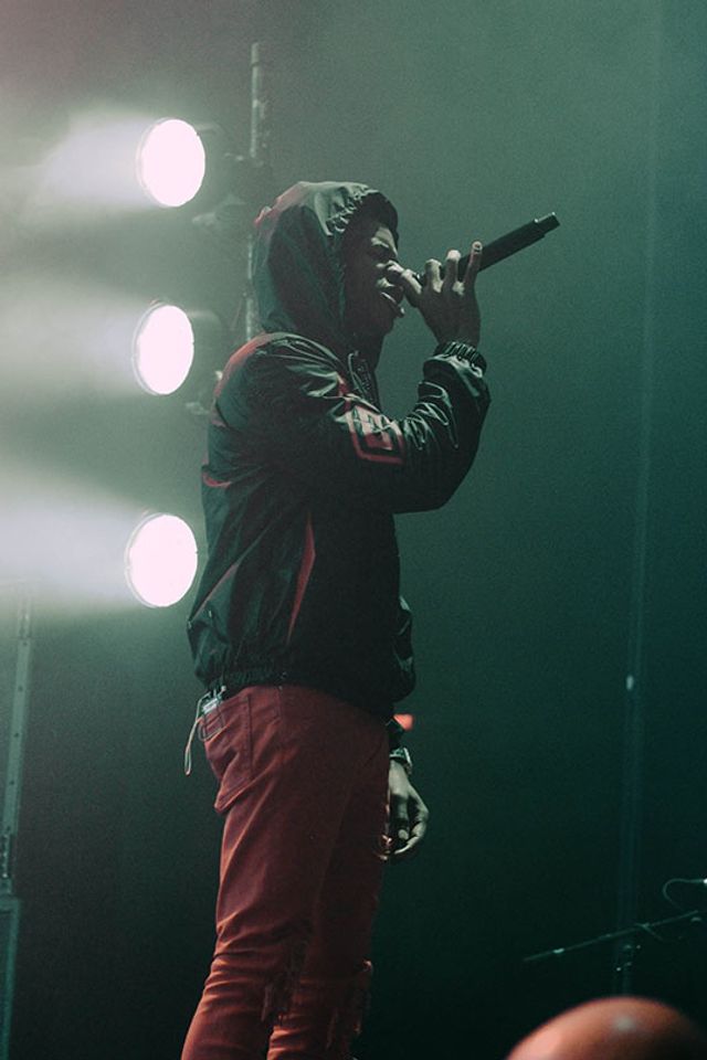 A Boogie Wit Da Hoodie performing at the WVU Coliseum. Photo by Julia Hillman. 