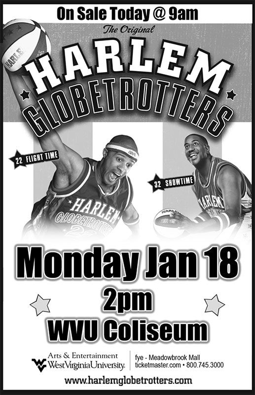 newspaper ad promoting the 2010 Harlem Globetrotters game at the Coliseum