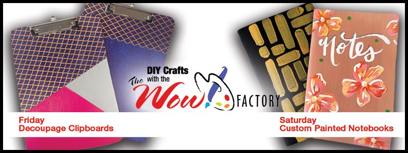 DIY Crafts with the WOW! Factory: Decoupage Clipboards and Custom Printed Notebooks