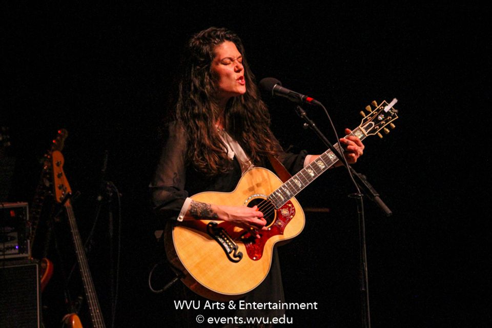 Lilly Hiatt performs on Mountain Stage. Photo by Logan McMasters.