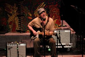 Greg Brown performing at the WVU Creative Arts Center