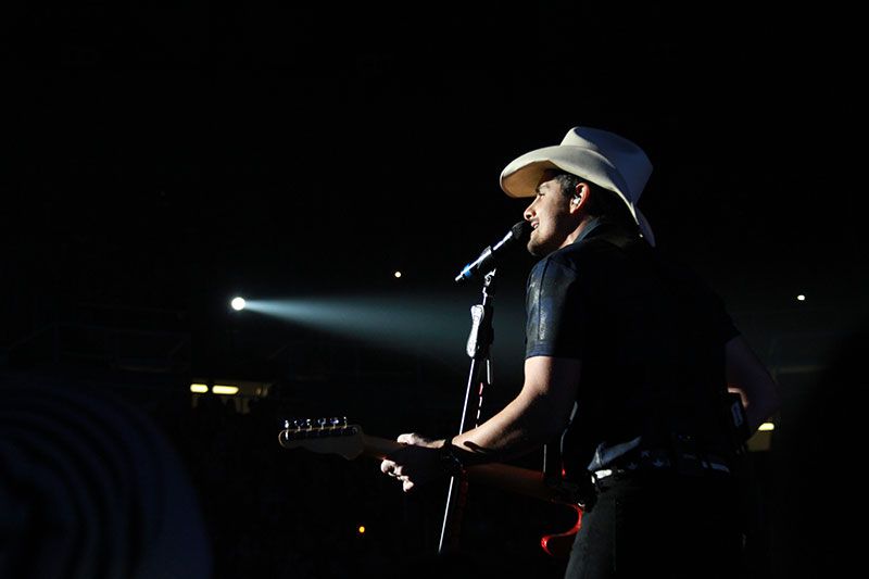 Photo of Brad Paisley on stage in 2015