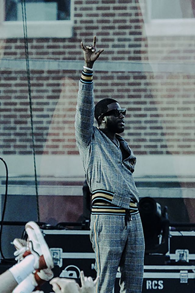 Gucci Mane performing at FallFest 2019. Photo by Julia Hillman.
