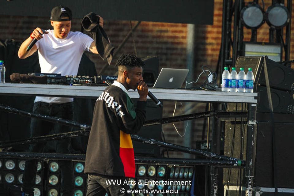 21 Savage performs at FallFest 2017. Photo by Logan McMasters.