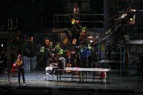 The cast of RENT performs at the WVU Creative Arts Center. Photo by Julia Hillman. 