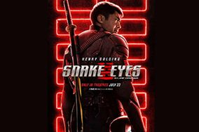 Henry Golding as Snake Eyes on the poster for the 2021 movie.