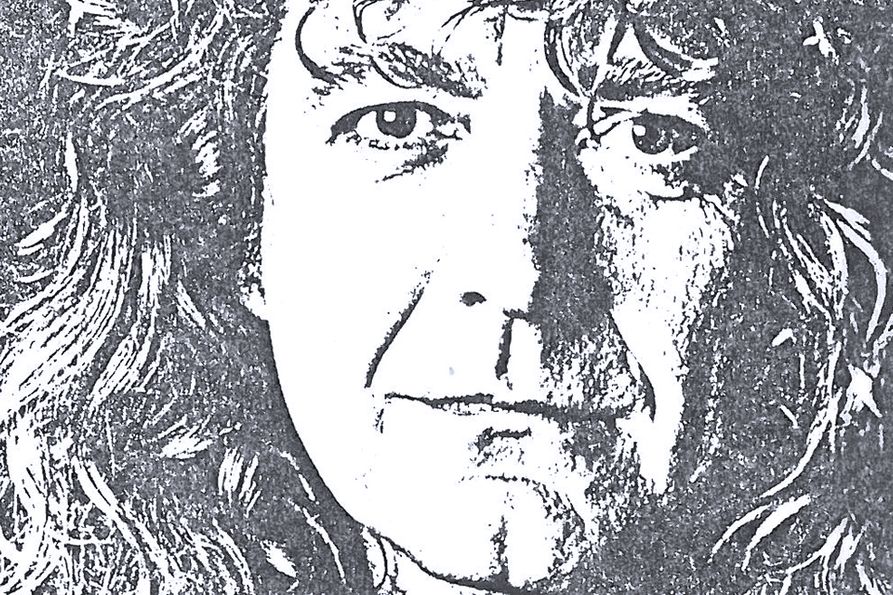 Photo of Robert Plant from 1990 concert advertising