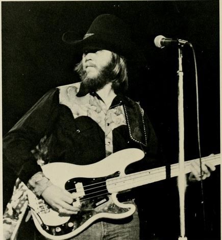 A member of the Marshall Tucker Band on stage at the Coliseum in 1978. From the Monticola.