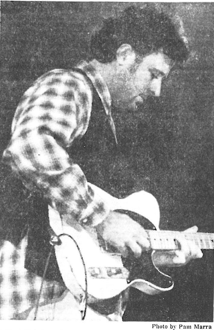 Vince Gill play guitar at the Coliseum in 1995. Photo by Pam Marra, Clarksburg Exponent-Telegram