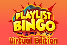 Playlist Bingo Virtual Edition with starburst background