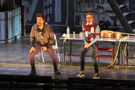 The cast of RENT performs at the WVU Creative Arts Center. Photo by Julia Hillman. 