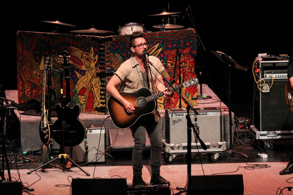 Sean McConnell performing at the WVU Creative Arts Center