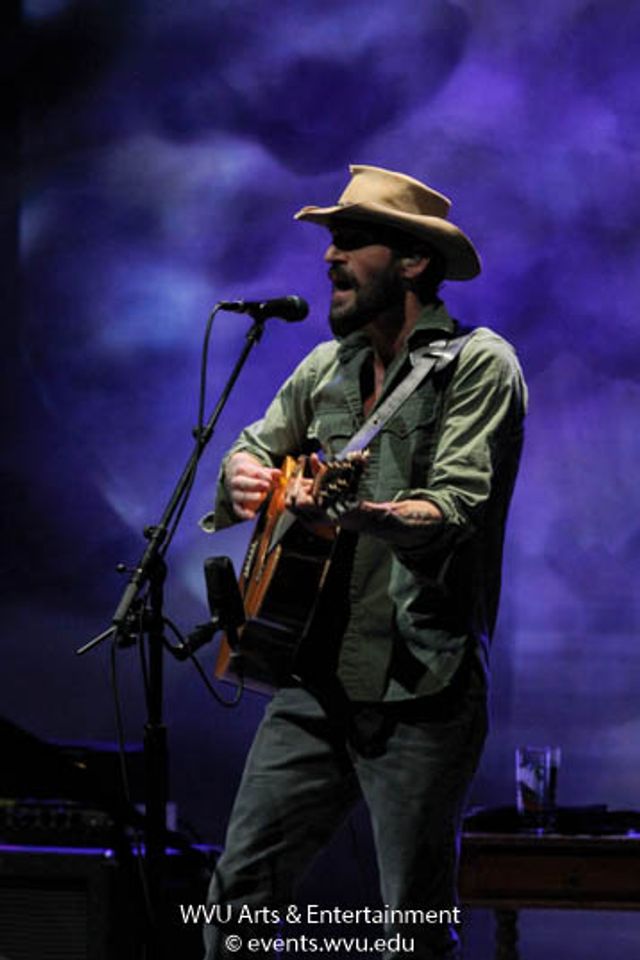 Ray LaMontagne performing at the WVU Creative Arts Center. Photo by Logan McMasters.