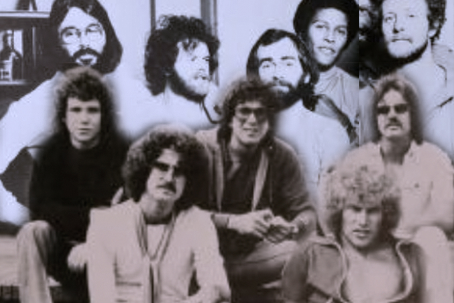 Black and white photos. Average White Band circa 1977