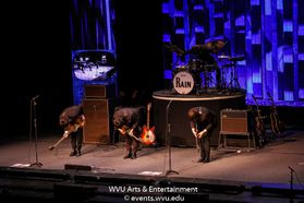 RAIN: A Tribute to the Beatles performing at the WVU Creative Arts Center. Photo by Logan McMasters.