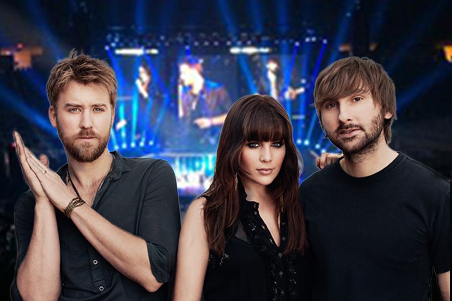 The members of Lady A. Left to right: Charles Kelly, Hillary Scott, Dave Haywood