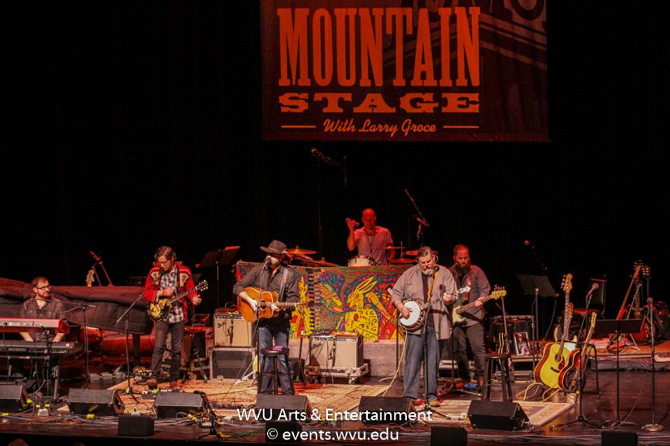 Tyminski performs on Mountain Stage. Photo by Logan McMasters.