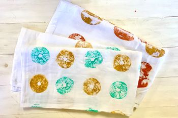 custom stamped kitchen towels