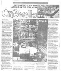 Setting the Stage for a Night at the Ball with Cinderella. Article written by Evelyn Ryan that appeared in the Dominion Post. 