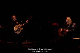 Stephen Stills and Judy Collins performing at the WVU Creative Arts Center. Photo by Logan McMasters.
